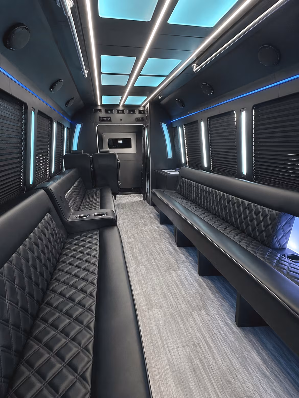 Mesa Birthday, Sweet 16, & Quinceañera Transportation party bus interior
