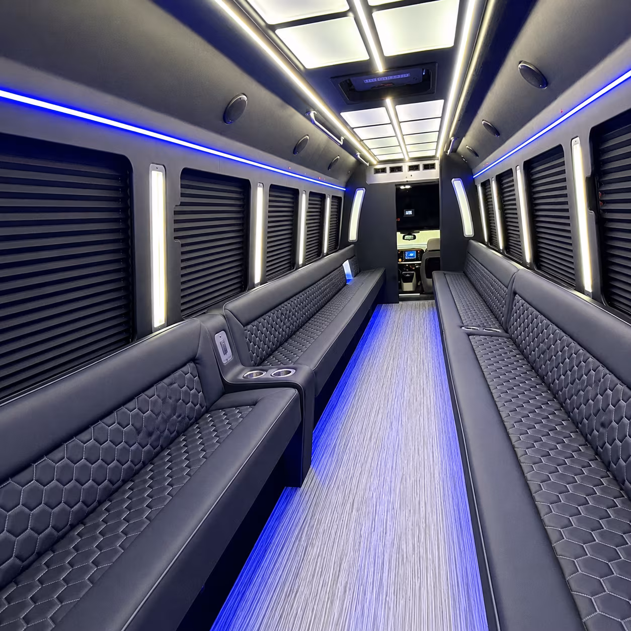 Mesa Concert & Music Festival Transportation party bus interior