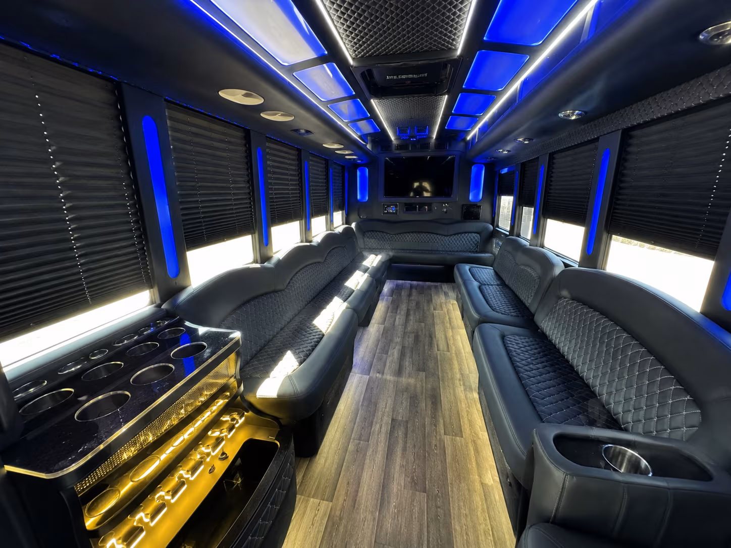Mesa Private Event Transportation party bus interior