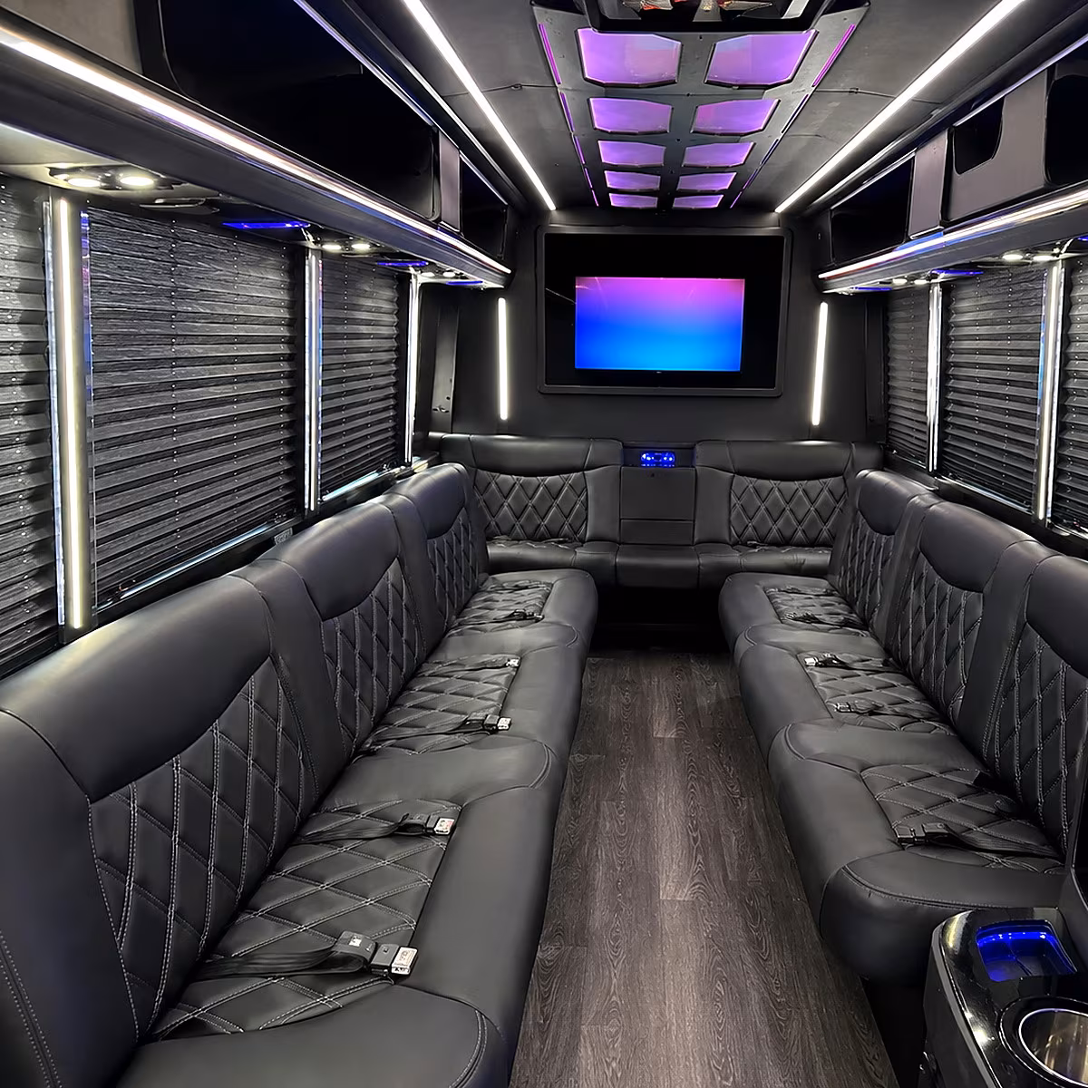 Mesa Private Event Transportation party bus interior