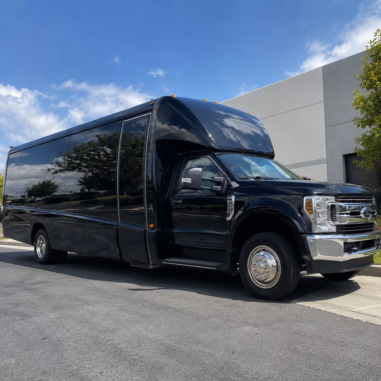 Mesa School Event Transportation party bus exterior