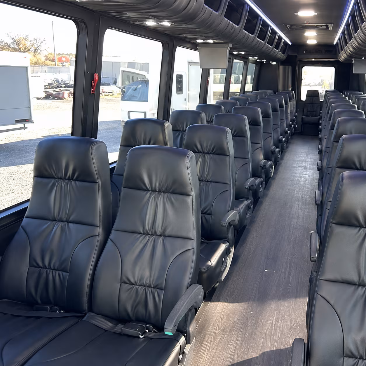 Mesa School Event Transportation party bus interior