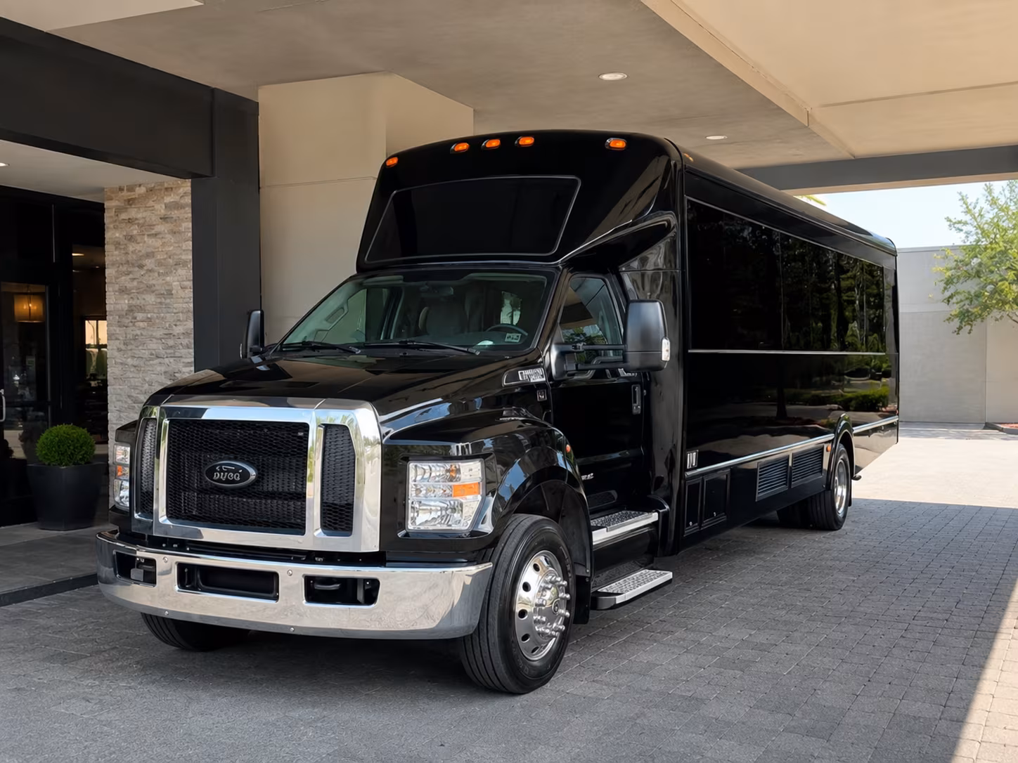 Mesa Wedding Transportation party bus exterior
