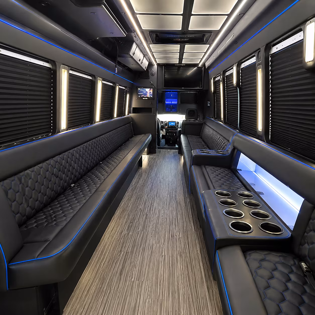 Mesa Wedding Transportation party bus interior